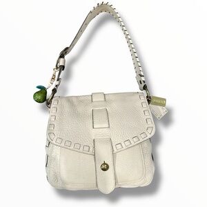 Coach Thompson Legacy Cream Leather Julia Shoulder Bag Purse - Ivory